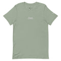 Peace Over Pressure Embroidered Tee in Sage, front flat view.