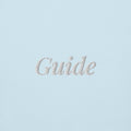 Guide Embroidered Hoodie in Sky Blue, close-up of the front embroidery.