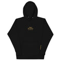 Trust the Process Embroidered Hoodie in Black, front flat view.