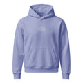 Trust the Process Embroidered Hoodie in Violet, front flat view.