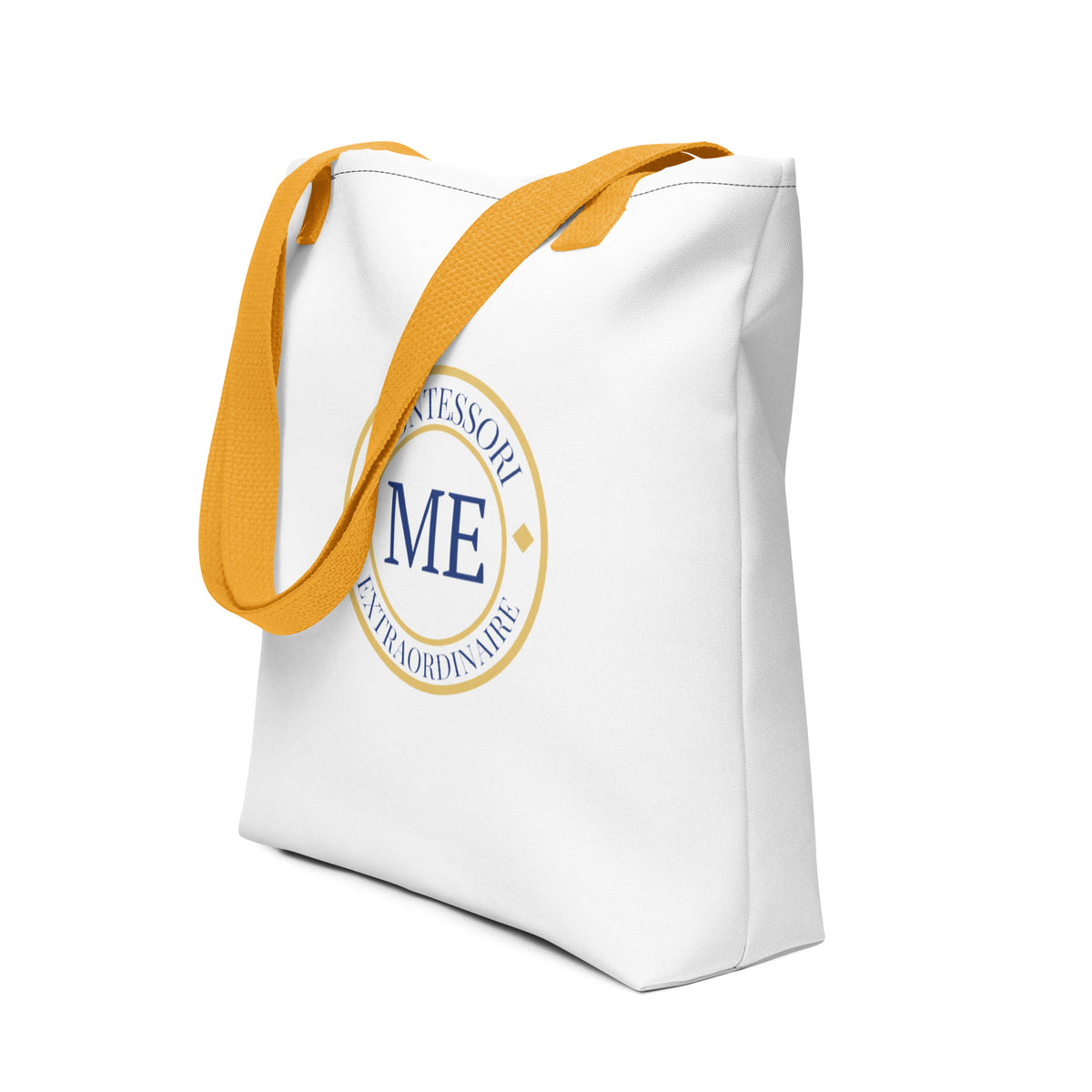 ME Signature Logo Tote Bag in Yellow, front view