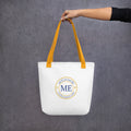 ME Signature Logo Tote Bag in Yellow, lifestyle view