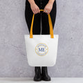 ME Signature Logo Tote Bag in Yellow, lifestyle view