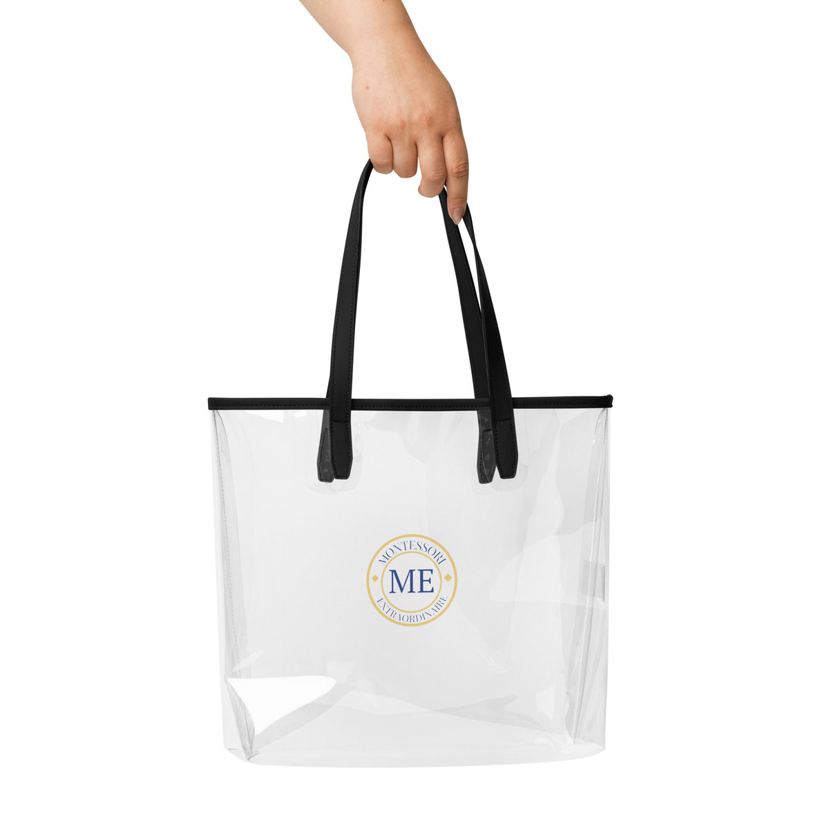 ME Signature Logo Clear Tote, front view