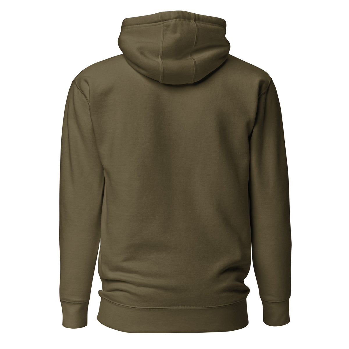 ME Signature Logo Premium Hoodie in Military Green, back view