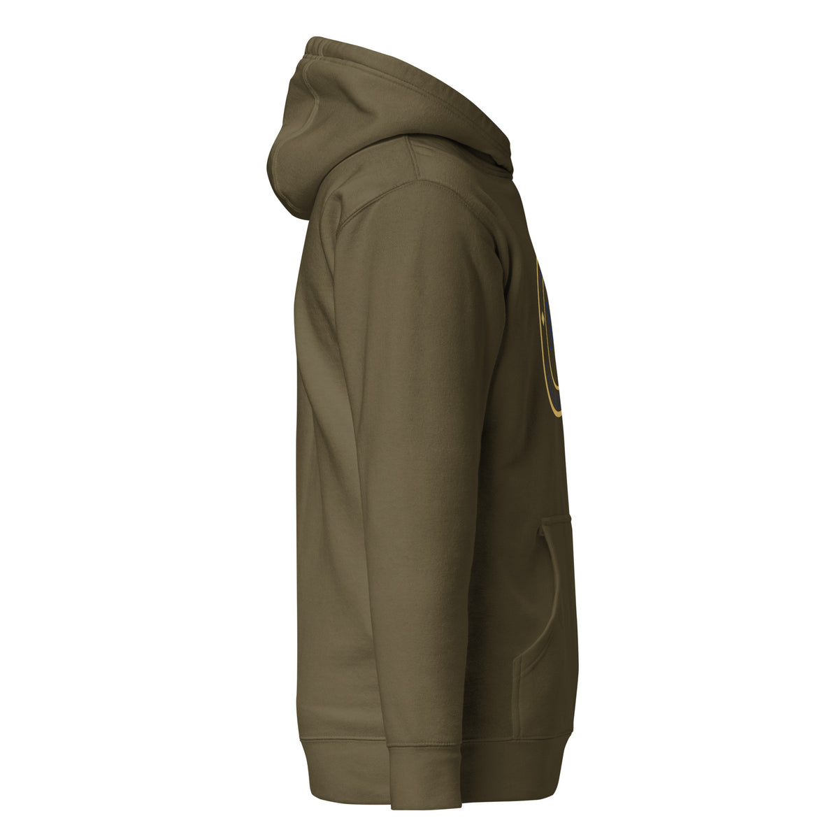 ME Signature Logo Premium Hoodie in Military Green, right view