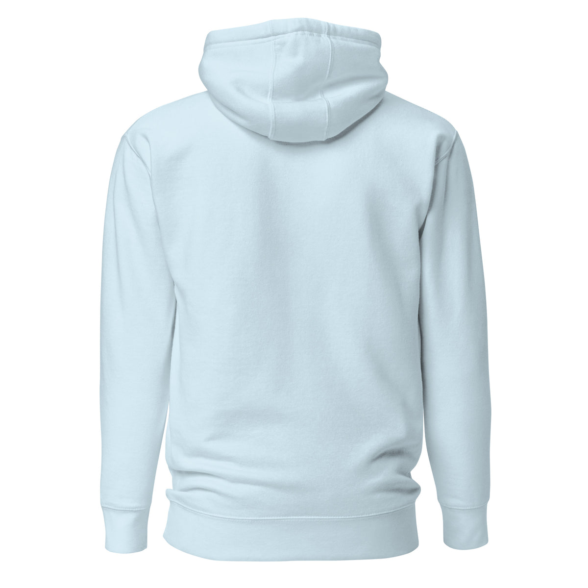 ME Signature Logo Premium Hoodie in Sky Blue, back view
