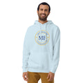 ME Signature Logo Premium Hoodie in Sky Blue, front view