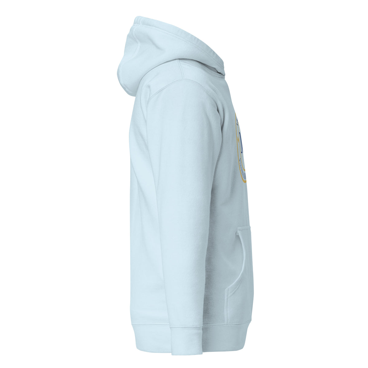 ME Signature Logo Premium Hoodie in Sky Blue, right view