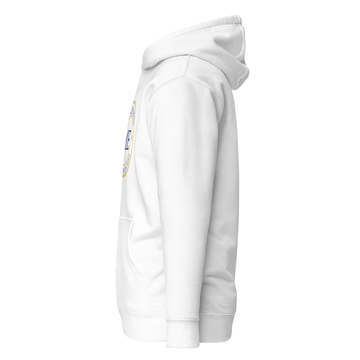 ME Signature Logo Premium Hoodie in White, left view