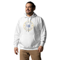 ME Signature Logo Premium Hoodie in White, left front view
