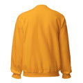 Mission Possible Montessori Small School + Big Education Crewneck Sweatshirt in Gold, back view