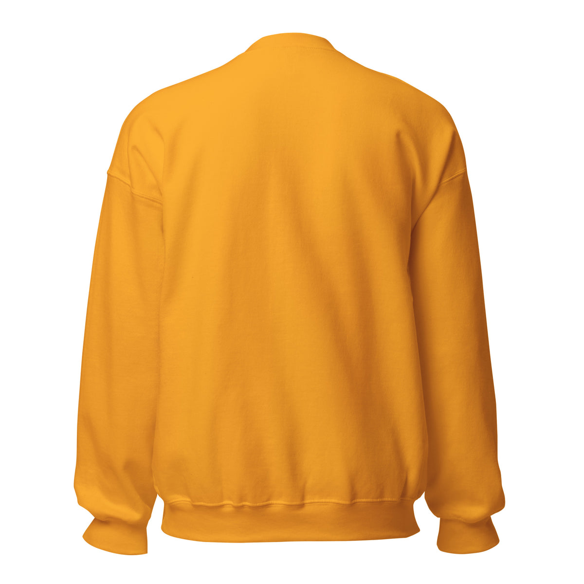Mission Possible Montessori Small School + Big Education Crewneck Sweatshirt in Gold, back view