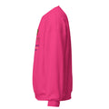 Mission Possible Montessori Small School + Big Education Crewneck Sweatshirt in Heliconia, left view