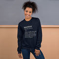 Mentor Definition Crewneck Sweatshirt in Navy, front view