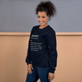 Mentor Definition Crewneck Sweatshirt in Navy, left view