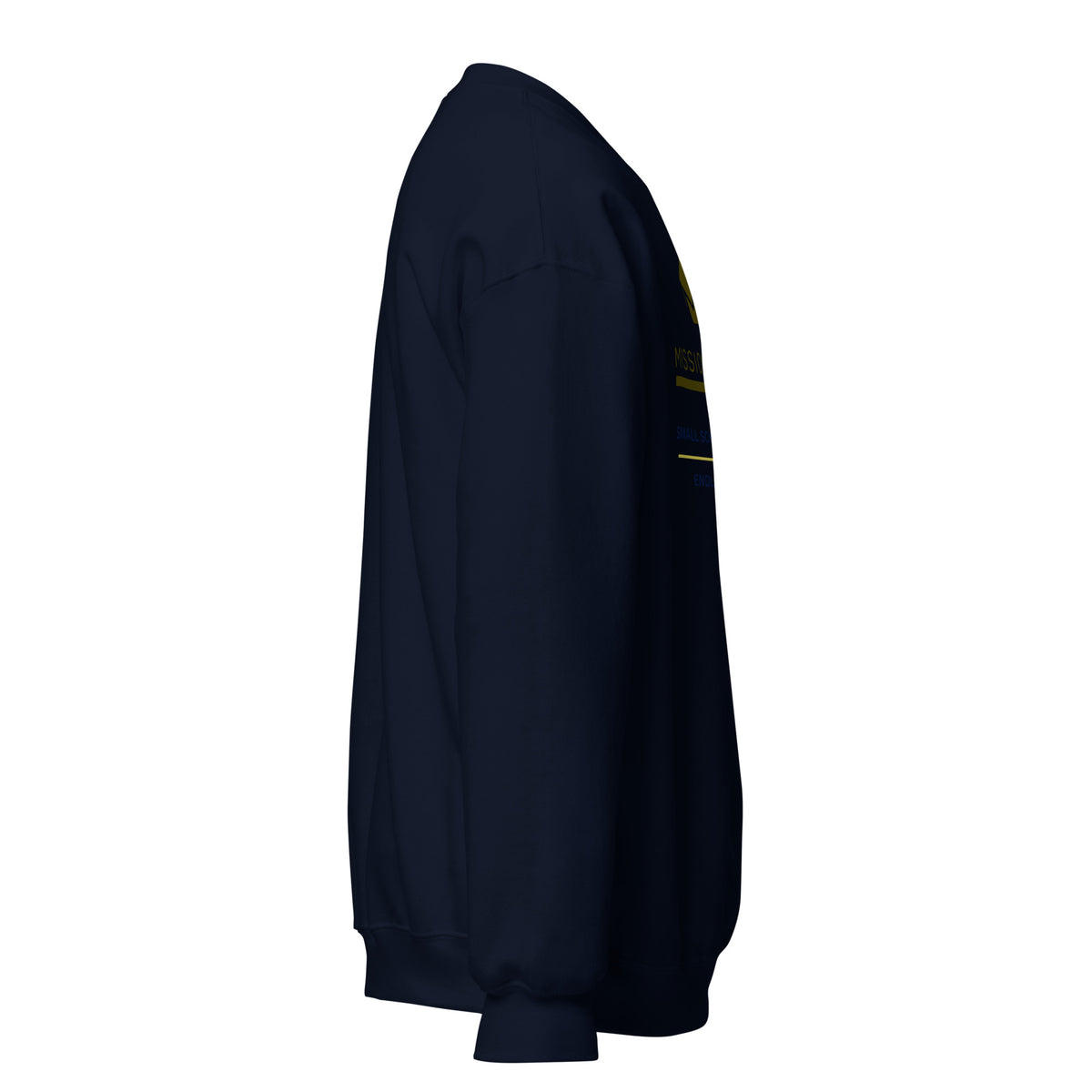 Mission Possible Montessori Small School + Big Education Crewneck Sweatshirt in Navy, right view