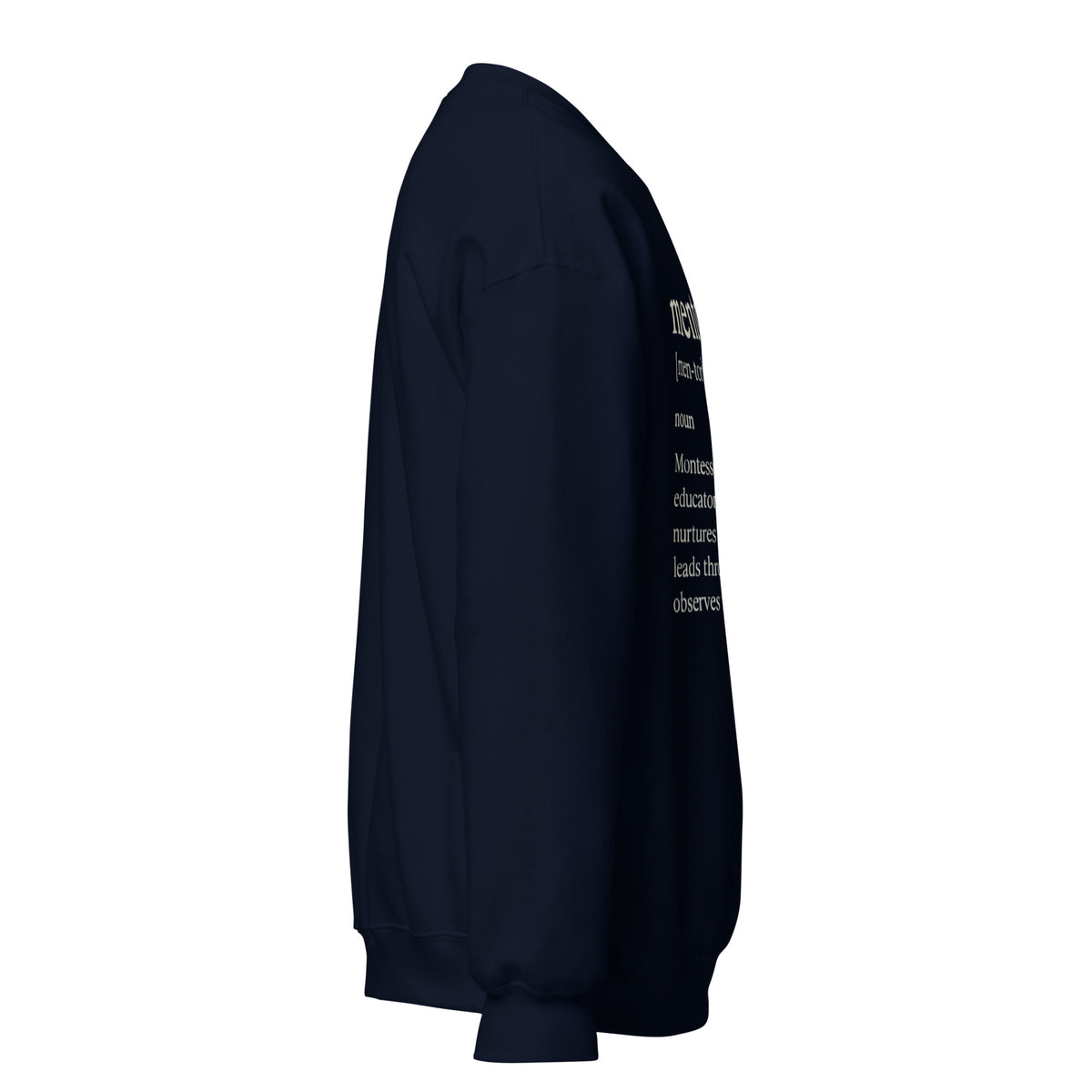 Mentor Definition Crewneck Sweatshirt in Navy, right view