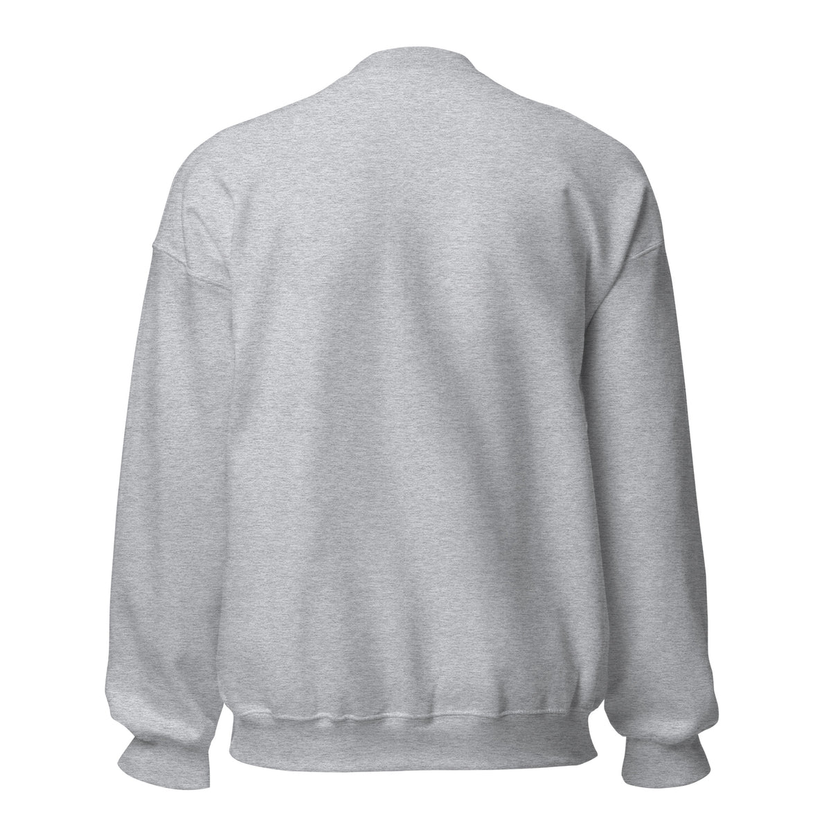 Mission Possible Montessori Small School + Big Education Crewneck Sweatshirt in Sport Grey, back view
