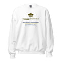 Mission Possible Montessori Small School + Big Education Crewneck Sweatshirt in White, front view