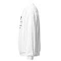 Mission Possible Montessori Small School + Big Education Crewneck Sweatshirt in White, left view