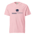 Mission Possible Montessori Logo Garment-Dyed Heavyweight Tee in Blossom, front view