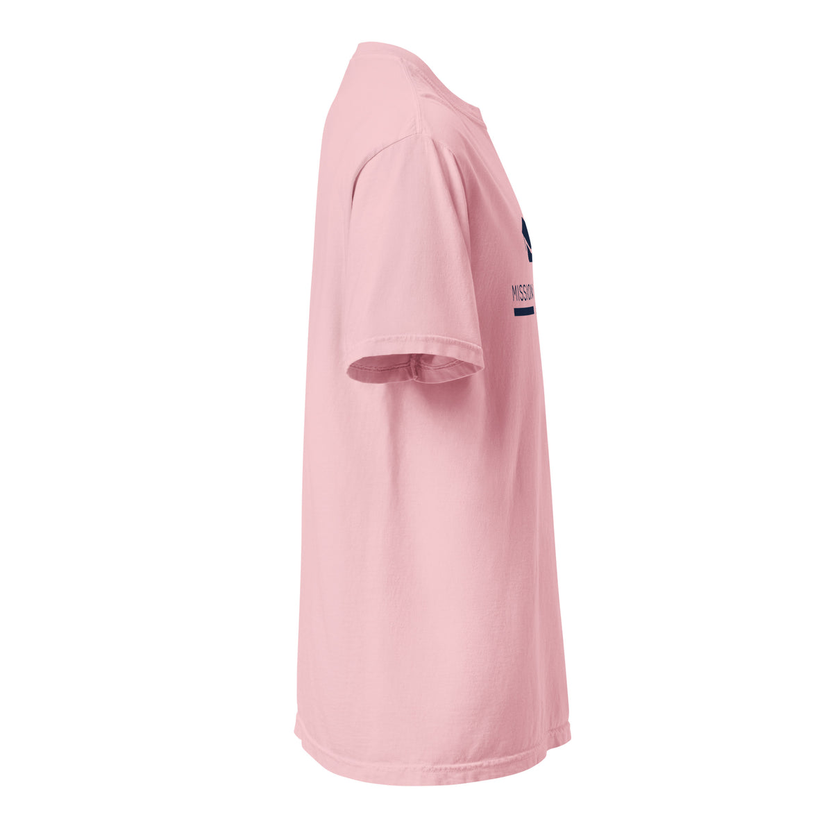 Mission Possible Montessori Logo Garment-Dyed Heavyweight Tee in Blossom, right view
