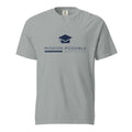 Mission Possible Montessori Logo Garment-Dyed Heavyweight Tee in Granite, front view