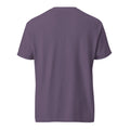 Mission Possible Montessori Logo Garment-Dyed Heavyweight Tee in Grape, back view