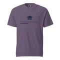 Mission Possible Montessori Logo Garment-Dyed Heavyweight Tee in Grape, front view