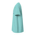 Mission Possible Montessori Logo Garment-Dyed Heavyweight Tee in Lagoon Blue, left view