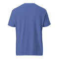 Mission Possible Montessori Logo Garment-Dyed Heavyweight Tee in Mystic Blue, back view