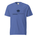 Mission Possible Montessori Logo Garment-Dyed Heavyweight Tee in Mystic Blue, front view
