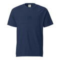 Mission Possible Montessori Logo Garment-Dyed Heavyweight Tee in True Navy, front view