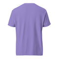 Mission Possible Montessori Logo Garment-Dyed Heavyweight Tee in Violet, back view