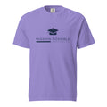 Mission Possible Montessori Logo Garment-Dyed Heavyweight Tee in Violet, front view