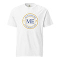 ME Signature Logo Garment-Dyed Heavyweight Tee in White, front view