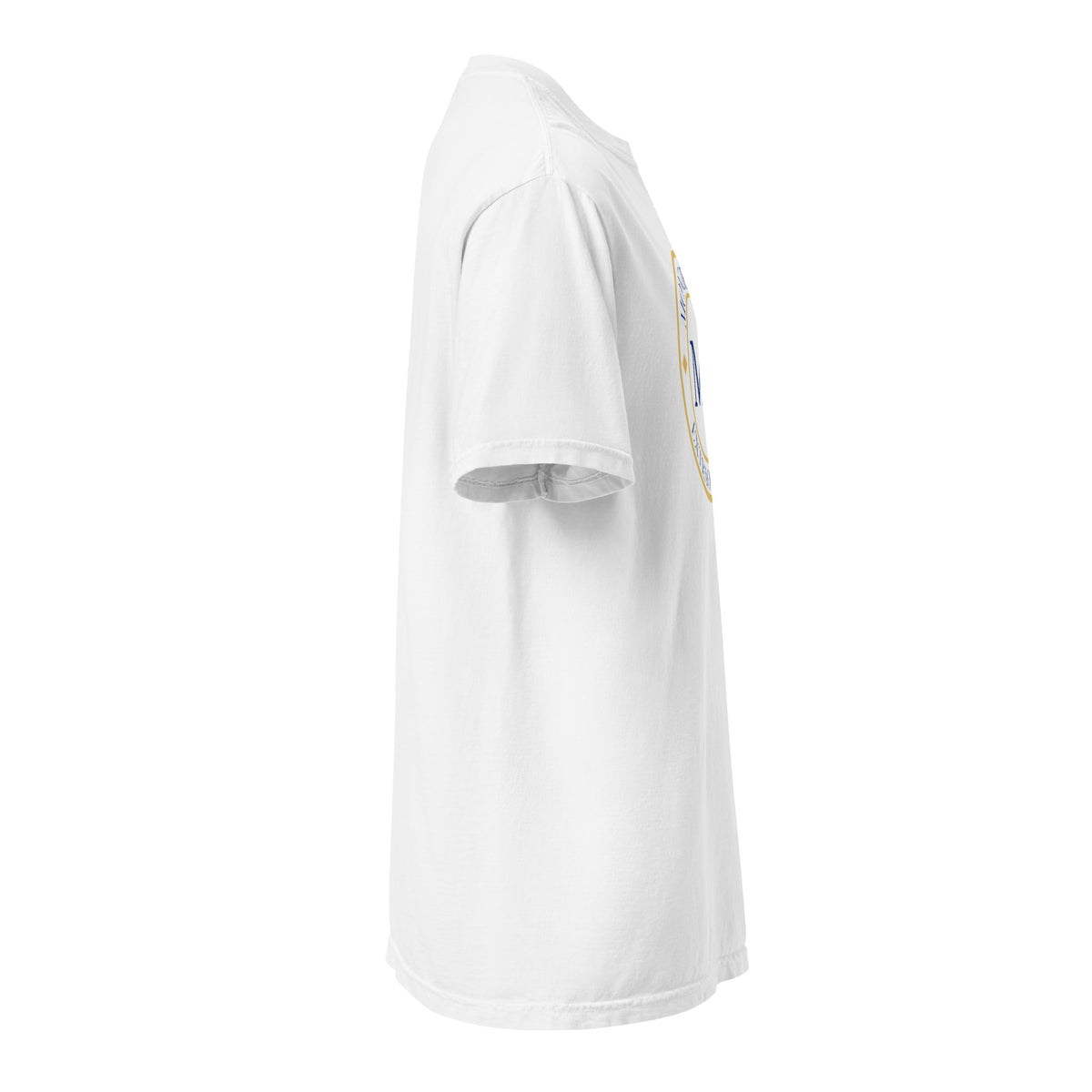 ME Signature Logo Garment-Dyed Heavyweight Tee in White, right view