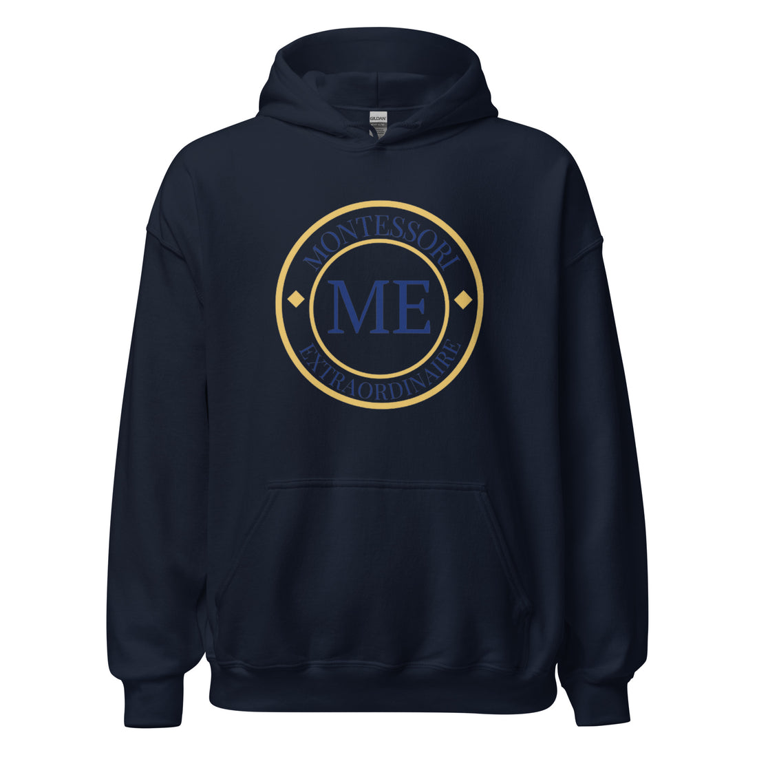 ME Signature Logo Classic Hoodie in White, front view