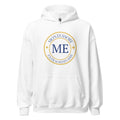 ME Signature Logo Classic Hoodie in White, front view