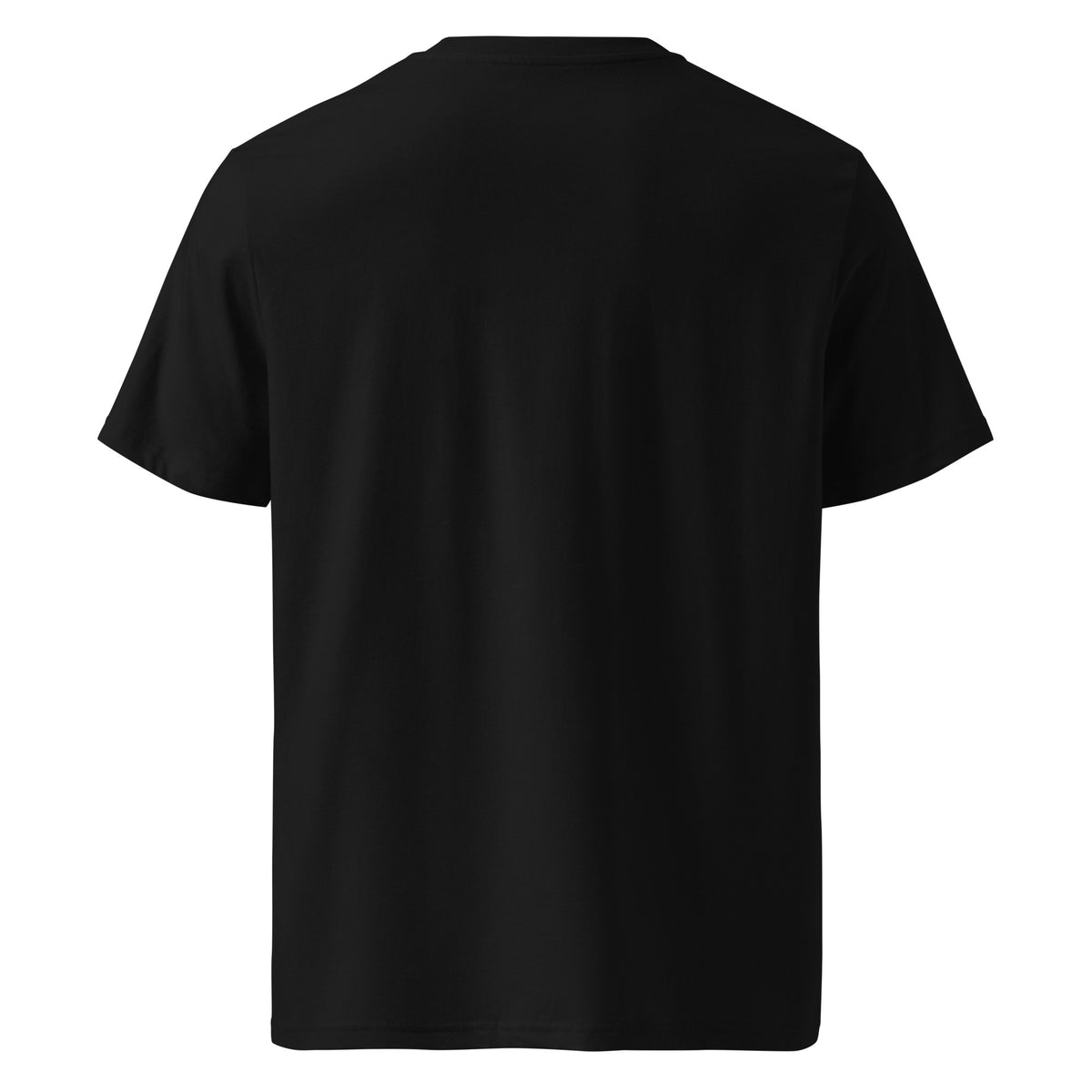 ME Signature Logo Organic Cotton Tee in Black, back view