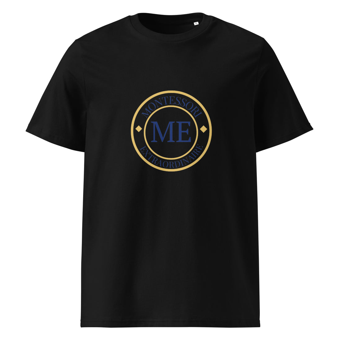 ME Signature Logo Organic Cotton Tee in White, front view