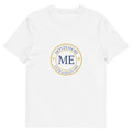 ME Signature Logo Organic Cotton Tee in White, front view