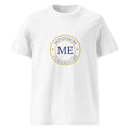 ME Signature Logo Organic Cotton Tee in White, front view