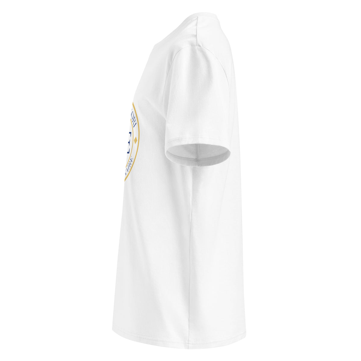 ME Signature Logo Organic Cotton Tee in White, left view