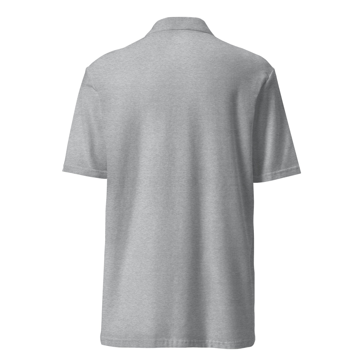 ME Signature Embroidered Unisex Piqué Polo in Sport Grey, back view