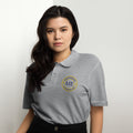 ME Signature Embroidered Unisex Piqué Polo in Sport Grey, front view