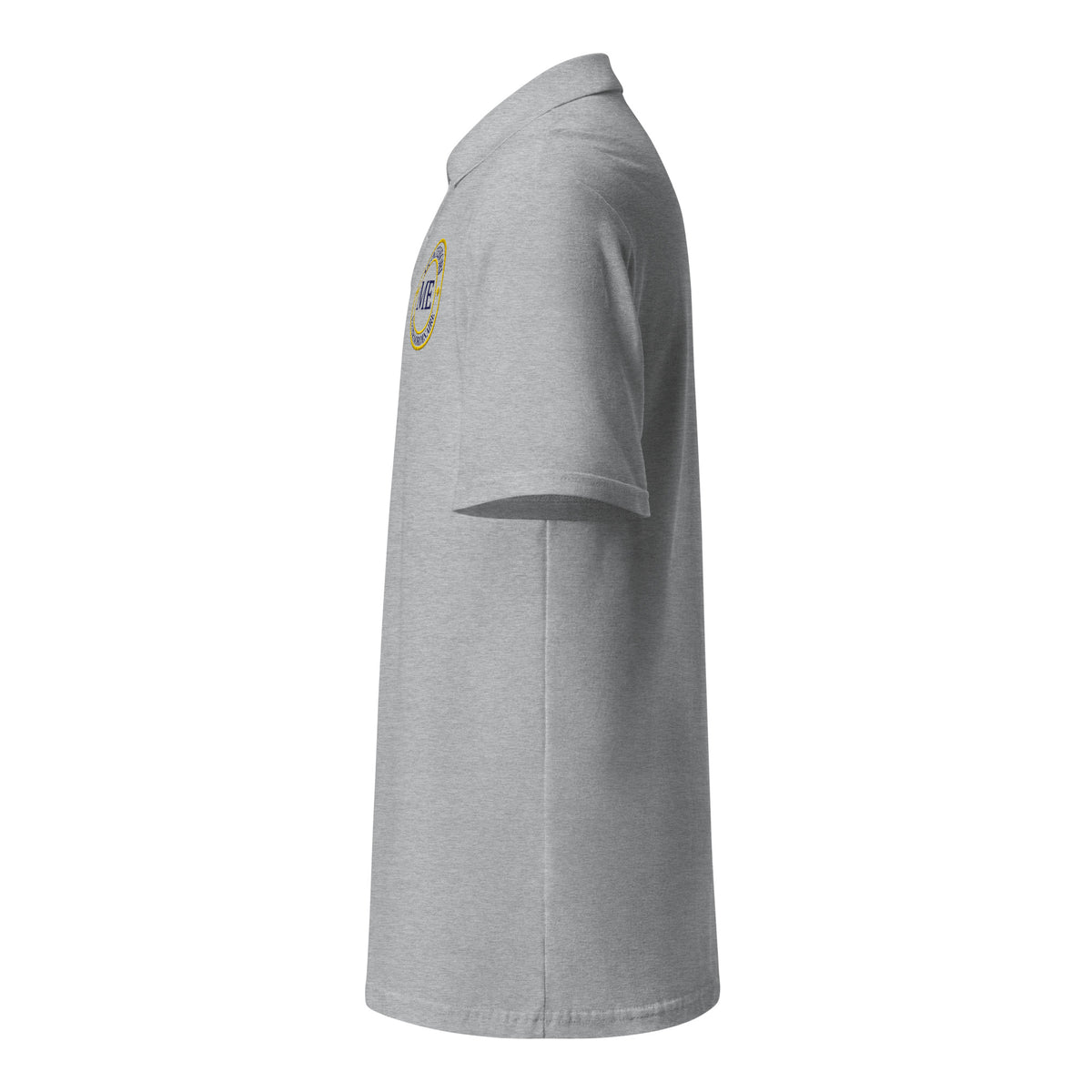 ME Signature Embroidered Unisex Piqué Polo in Sport Grey, left view