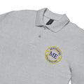 ME Signature Embroidered Unisex Piqué Polo in Sport Grey, detail view