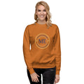 ME Signature Logo Premium Crewneck Sweatshirt in Adobe, front view